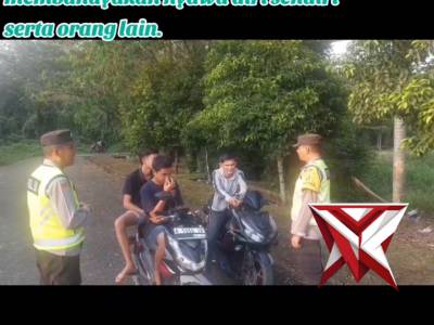 Himbauan bhabinkamtibmas kepada pengendara motor