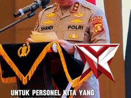 Kapolda Sumsel Irjen Pol Dr. Sandi Nugroho, S.I.K., S.H., M.Hum. resmi membuka Pembekalan dan Pelati