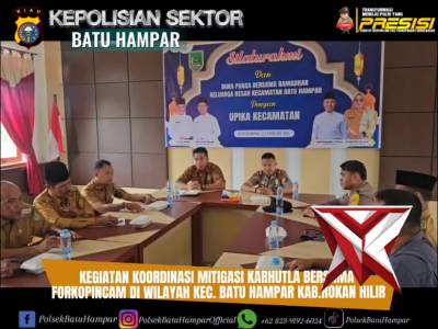 giat rapat kegiatan koordinasi tentang karhutla oleh polsek batu hampar