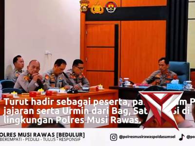Gelar Opsnal Polres Mura dalam rangka mendukung kebijakan Kapolda sumsel IJP DR. Sandi Nug - PoliceTube