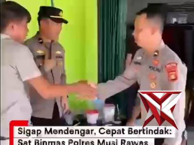 Sat Binmas Polres Musi Rawas melaksanakan kegiatan sambang di Desa Dwijaya, Kecamatan Tugu Mulyo,