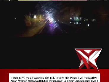 POLSEK BMT MELAKSANAKAN GIAT PATROLI MALAM