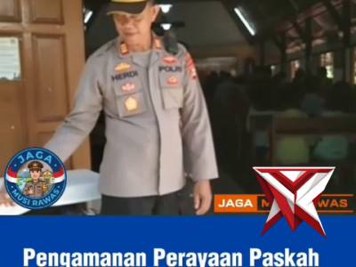 Polsek Purwodadi-Polres Musi Rawas.Laks Pengamanan Paskah di gereja Santo Yusup.purwodadi