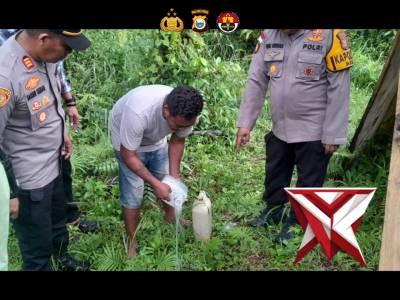 Personil polres haltim laksanakan razia motor numan keras di desa patlean dan pumlanga