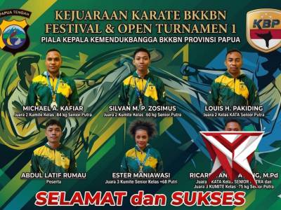 FESTIVAL DAN OPEN TURNAMEN TIM KARATE POLDA PAPUA TENGAH MERAIH HASIL MEMUASKAN - PoliceTube