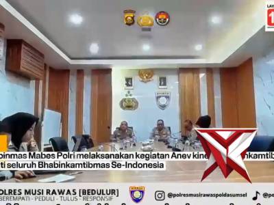 Polres Musi Rawas laksanakan Zoom Meeting Anev Kinerja Bhabinkamtibmas Triwulan I TA 2026 Kor