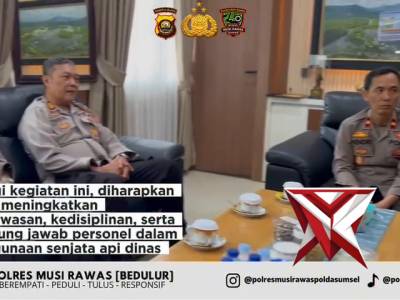 ? Pengecekan Senpi Dinas di Polres Musi Rawas
