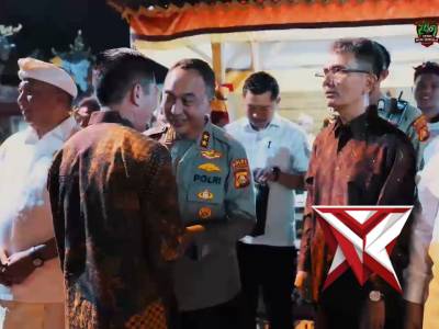 Kapolda sumsel IJP.Dr.Sandi Nugroho menghadiri perayaan dharma santi hari suci nyepi