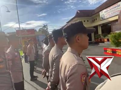 APEL PAGI POLRES OKU SELATAN DI AMBIL OLEH KABAG REN