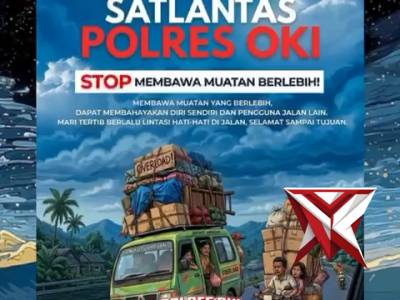 Stop Membawa Muatan Berlebih Sat Lantas Polres OKI