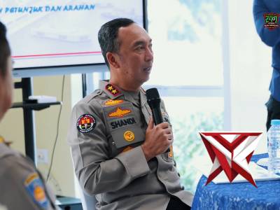 Kapolda Sumsel IJP. Dr. Sandi Nugroho, S.I.K., S.H., M.Hum. menggelar coffee morning bersama PJU