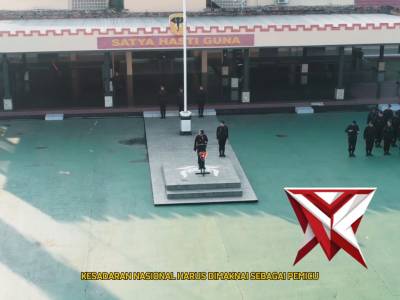 Satbrimob Polda Sumsel melaksanakan upacara Hari Kesadaran Nasional Tahun 2026