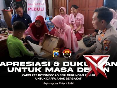 APRESIASI & DUKUNGAN UNTUK MASA DEPAN KAPOLRES BOJONEGORO BERI DUKUNGAN PENUH UNTUK DAFFA