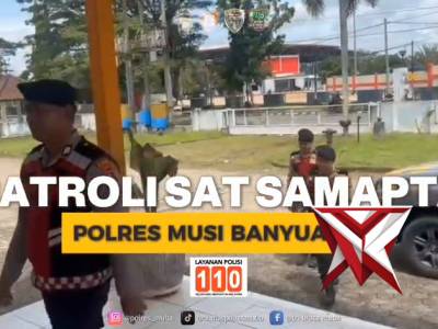 Patroli sat samapta Polres Musi Banyusin.