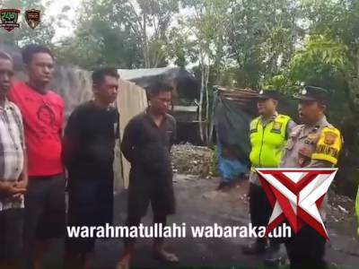 Imbauan dari Polsek babat toman tentang larangan illegal refinery kepada warga desa babat toman