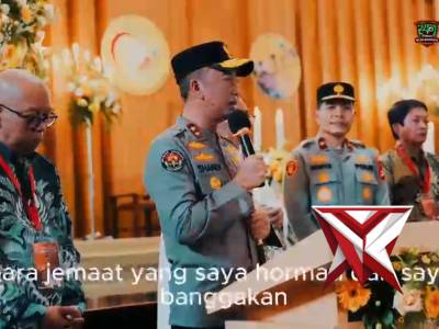 Kapolda Sumatera Selatan Irjen Pol Sandi Nugroho meninjau langsung pengamanan puncak perayaan Paskah