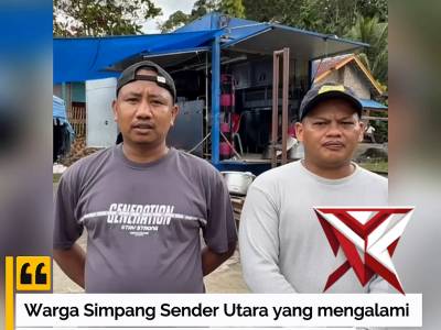 Ungkapan terima kasih dari warga Desa Manduriang Simpang Sender Utara
