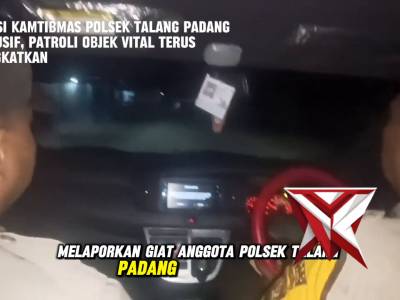 Situasi Kamtibmas Polsek Talang Padang Kondusif, Patroli Objek Vital Terus Ditingkatkan
