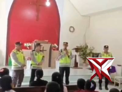 Polri Hadir, Pastikan Ibadah Paskah Berjalan Khidmat ?Polsek STL Ulu Terawas berkomitmen. - PoliceTube