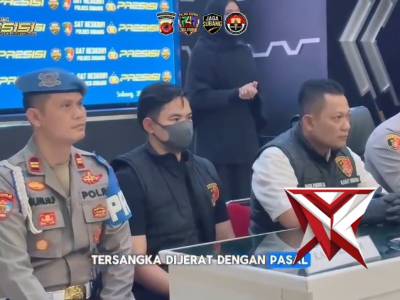 Konferensi pers satreskrim polres subang