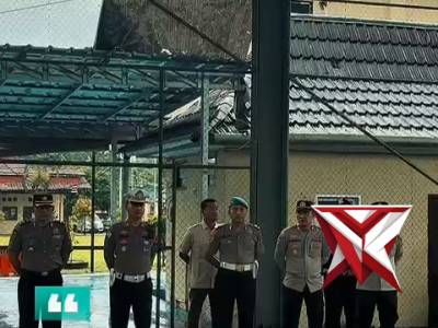 Apel pagi polres musi rawas di pimpin oleh kabag ops polres musi rawas dan di ikuti oleh pju dan per