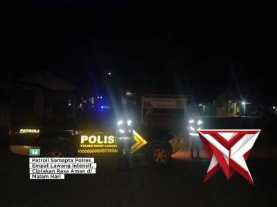 Patroli Samapta Polres Empat Lawang Intensif, Ciptakan Rasa Aman di Malam Hari