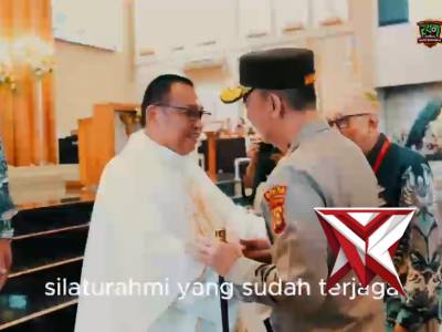 Kapolda Sumsel IJP Sandi Nugroho meninjau langsung pengamanan puncak perayaan Paskah 2026 di Plg
