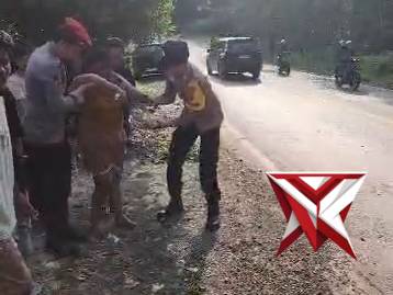 evakuasi korban tabrak lari oleh agt polsek tungkal jaya