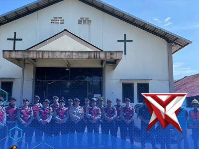 Pengamanan Gereja oleh Polres Subang