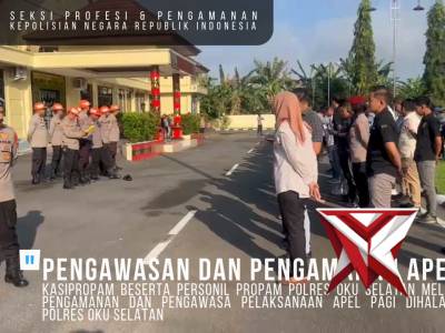 Sipropam Polres OKU Selatan melaksanakan Pamwas Apel pagi - PoliceTube