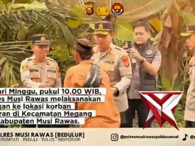 Kunjungan kapolres mura ke tempat korban kebakaran kec. Megang sakti