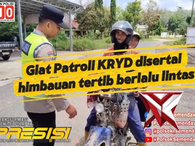 Giat patroli KRYD disertai himbauan tertib berlalu lintas