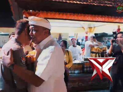 Kapolda sumsel IJP.Dr.Sandi Nugroho menghadiri perayaan dharma santi hari suci nyepi