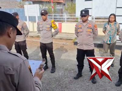 Giat apel pagi polsek tepa