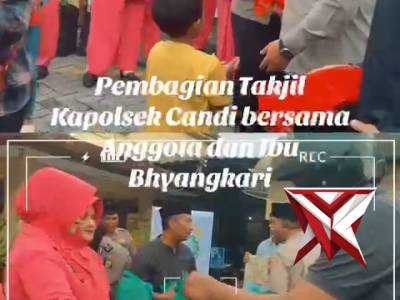 Pembagian Takjil bersama Anggota Polsek Candi