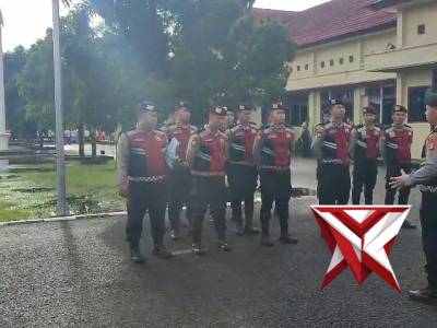 SAT SAMAPTA POLRES MUSI RAWAS MELAKSANAKAN APEL PAGI DI LAP POLRES MUSI RAWAS