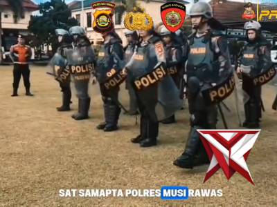 Latihan dalmas sat samapta polres musi rawas