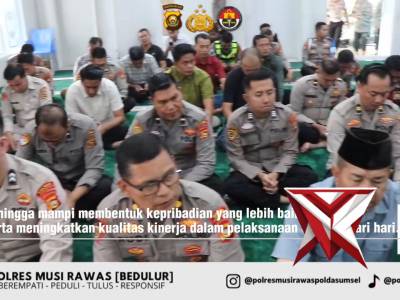 Kapolda Sumatera Selatan, Irjen. Pol. Dr. H. Sandi Nugroho, Polres Mura giat Binrohtal