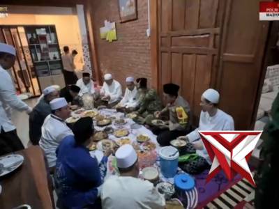 KAPOLRES PROBOLINGGO BESERTA PJU POLRES MENGHADIRI BUKA PUASA BERSAMA PCNU KRAKSAAN