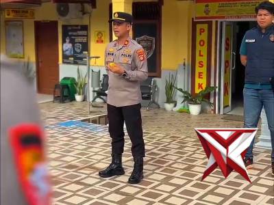 6. Giat apel pagi Polsek Tungkal Jaya