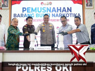 Pemusnahan BB Narkotika Sabu Polres Oki