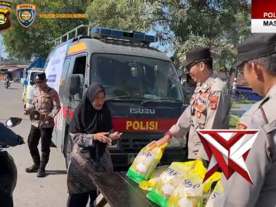 Pada Hari ini telah Dilaksanakan Kegiatan Gerakan Pangan Murah Polri sebagai Pendamping Bulog Dalam