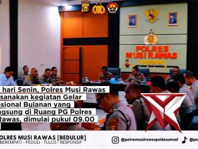 Gelar Opsnal Polres Mura dalam rangka mendukung kebijakan Kapolda sumsel  IJP DR. Sandi Nug