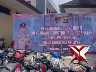 Penyerahan BB hasil kejahatan di Polda Sumsel ??