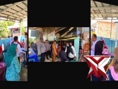 Kapolsek & unsur Tripika Kec Jejawi giat monitor pelaksanaan Posyandu di Desa Karang Agung Kec Jejaw - PoliceTube