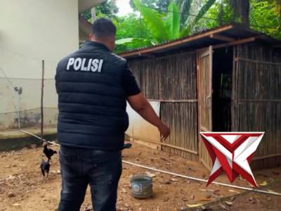 Anggota Intel Polsek Jejawi giat sambang pengecekan ketahanan pangan milik warga ternak ayam kampung