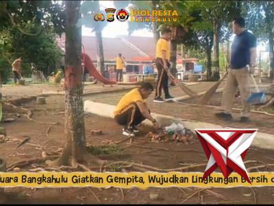 *Polsek Muara bangkahulu Giatkan Gempita, Wujudkan Lingkungan Bersih dan Indah*