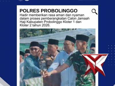 Polres Probolinggo Amankan Pemberangkatan Calon Jamaah Haji Kloter 1 dan 2 Tahun 202