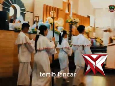KAPOLDA SUMSEL MENINJAU SECARA LANGSUNG PENGAMANAN PUNCAK PERAYAAN PASKAH 2026 DI GEREJA SANTO YOSEP