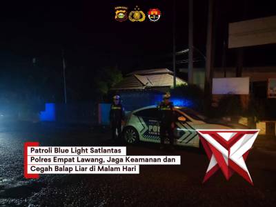 Patroli Blue Light Satlantas Polres Empat Lawang, Jaga Keamanan dan Cegah Balap Liar di Malam Hari - PoliceTube